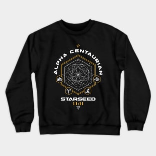 Alpha Centaurian Starseed Light Code Sacred Geometry 11:11 Crewneck Sweatshirt